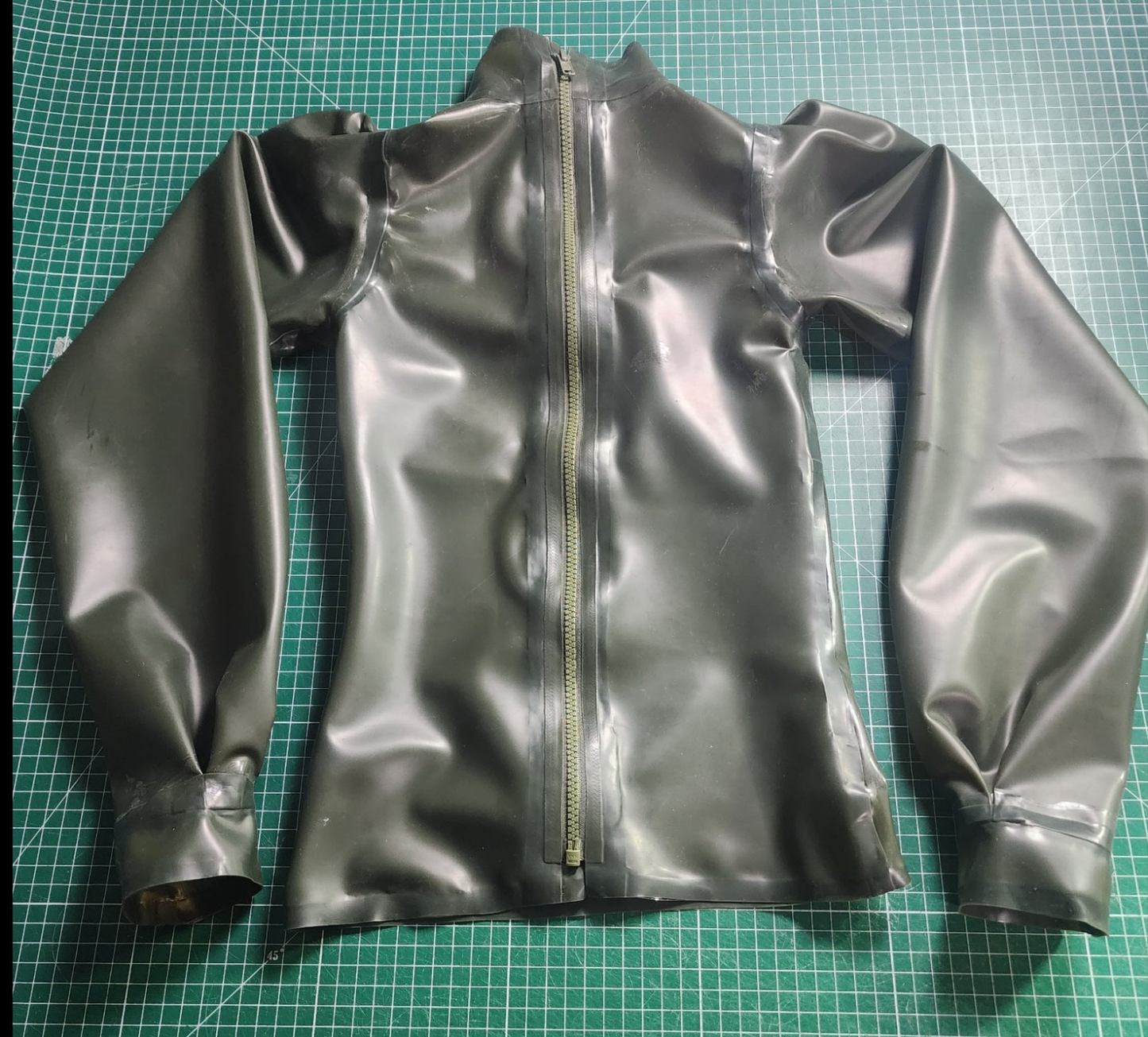 Pleated Latex Blouse