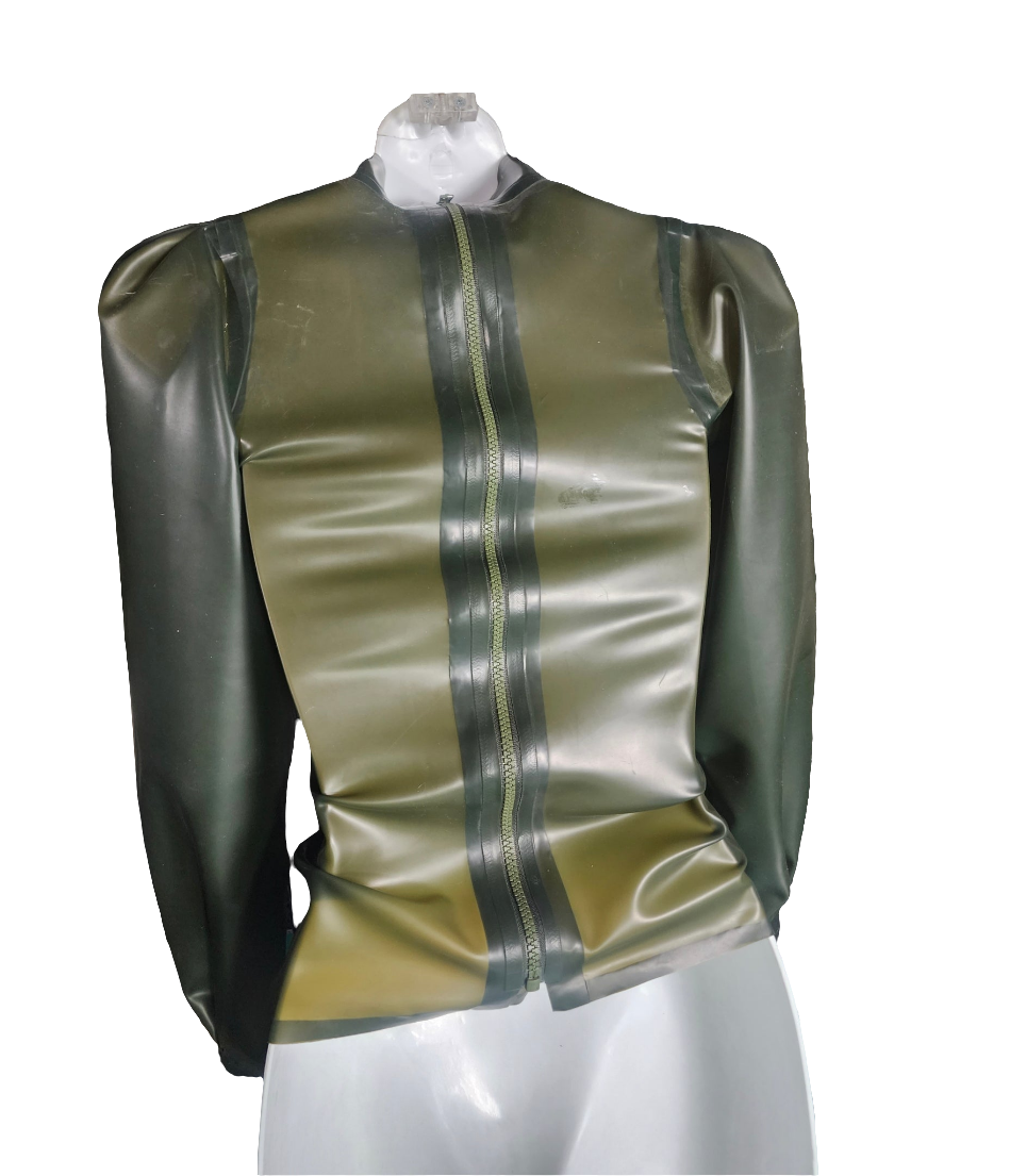 Pleated Latex Blouse