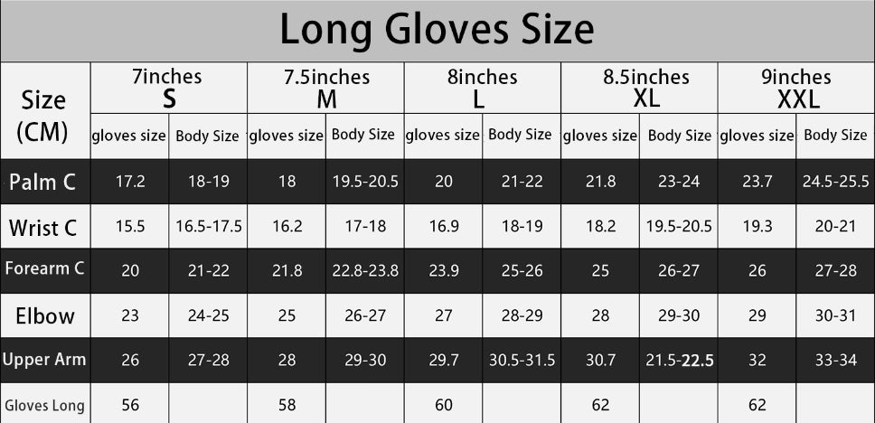 Long Zip Gloves