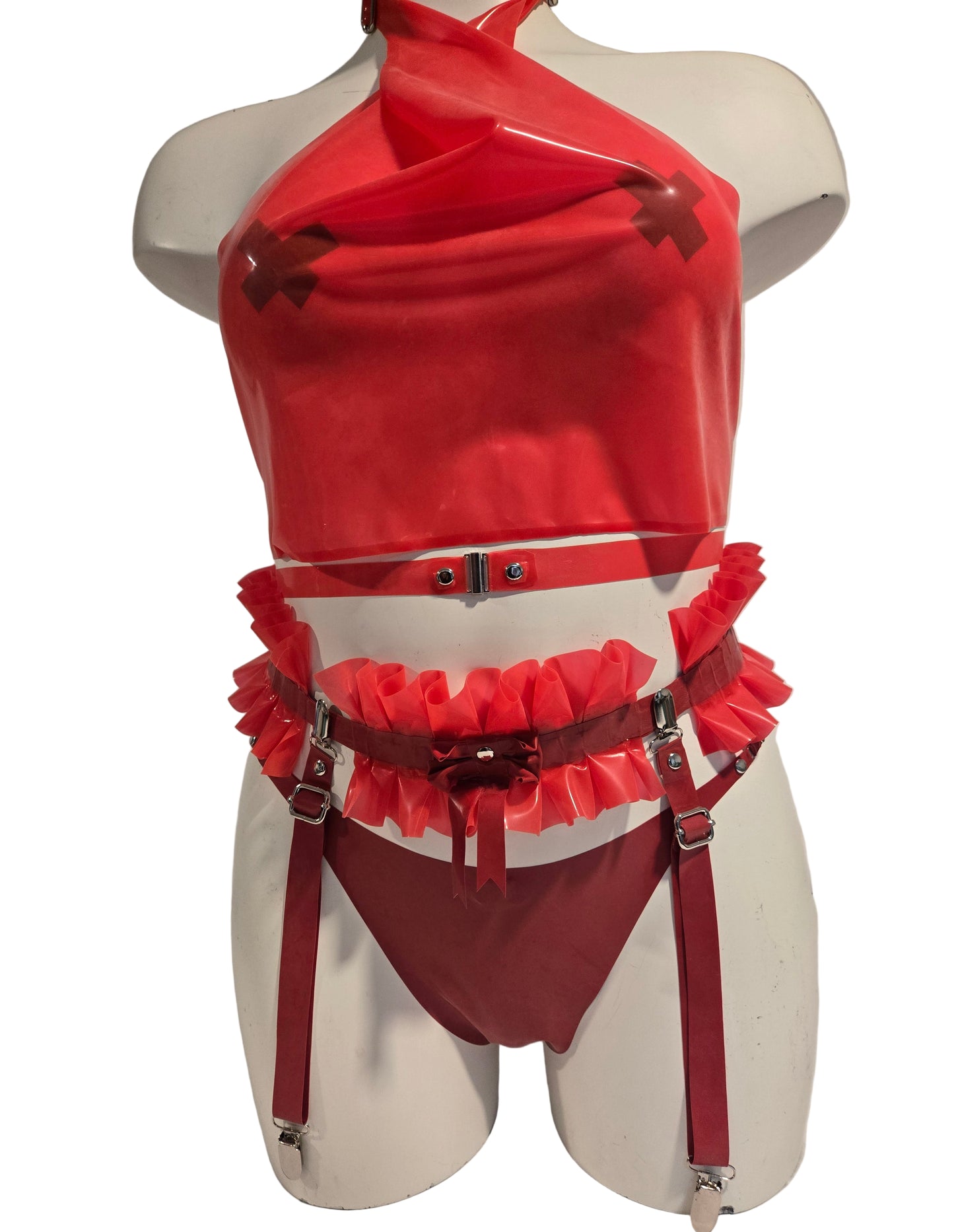 Pleated Garter Belt