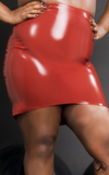 Jupe crayon en latex